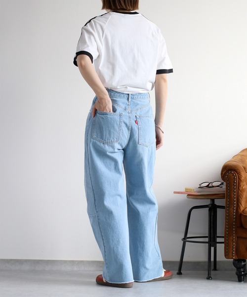 adidas（アディダス）の「【adidas】アディカラークラシック スリーストライプスTシャツ（Tシャツ/カットソー・レディース・ホワイト/ブラック・M）」の8枚目の写真