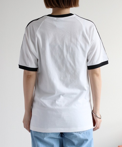 adidas（アディダス）の「【adidas】アディカラークラシック スリーストライプスTシャツ（Tシャツ/カットソー・レディース・ホワイト/ブラック・M）」の11枚目の写真