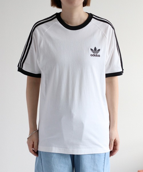 adidas（アディダス）の「【adidas】アディカラークラシック スリーストライプスTシャツ（Tシャツ/カットソー・レディース・ホワイト/ブラック・M）」の10枚目の写真