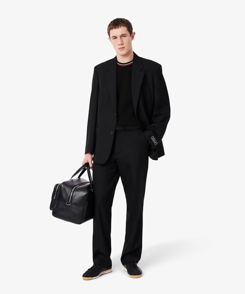 LACOSTE(ラコステ)の「ドライタッチ 配色ラインハイゲージ半袖ニット(ニット/セーター・メンズ・ブラック/オフホワイト・3/4/5/2)」の8枚目の写真