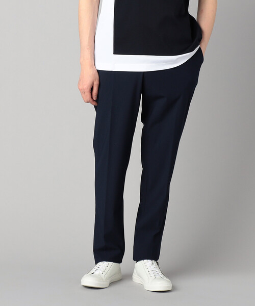COMME CA MEN（コムサメン）の「【セットアップ対応】福井編み ナイロントリコットジャージー テーパードパンツ（スラックス・メンズ・ネイビー/チャコールグレー・M/L/S/XL）」の2枚目の写真