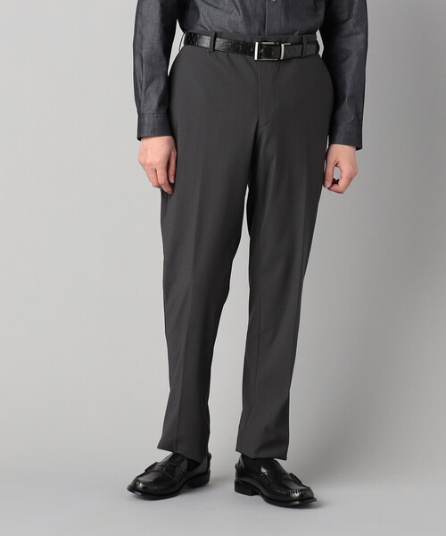 COMME CA MEN（コムサメン）の「【セットアップ対応】福井編み ナイロントリコットジャージー テーパードパンツ（スラックス・メンズ・ネイビー/チャコールグレー・M/L/S/XL）」の4枚目の写真