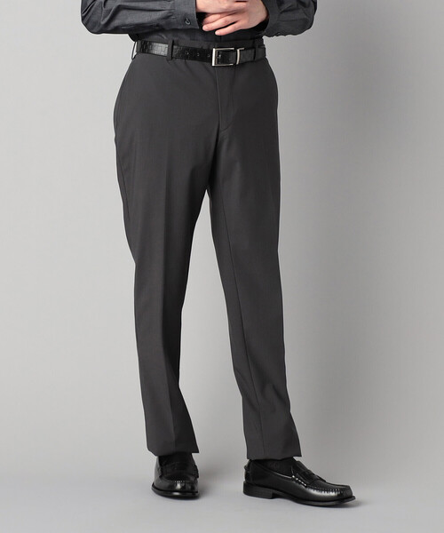 COMME CA MEN（コムサメン）の「【セットアップ対応】福井編み ナイロントリコットジャージー テーパードパンツ（スラックス・メンズ・ネイビー/チャコールグレー・M/L/S/XL）」の3枚目の写真