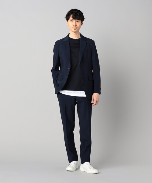 COMME CA MEN（コムサメン）の「【セットアップ対応】福井編み ナイロントリコットジャージー テーパードパンツ（スラックス・メンズ・ネイビー/チャコールグレー・M/L/S/XL）」の20枚目の写真