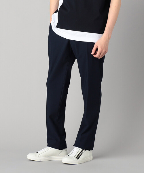 COMME CA MEN（コムサメン）の「【セットアップ対応】福井編み ナイロントリコットジャージー テーパードパンツ（スラックス・メンズ・ネイビー/チャコールグレー・M/L/S/XL）」の17枚目の写真