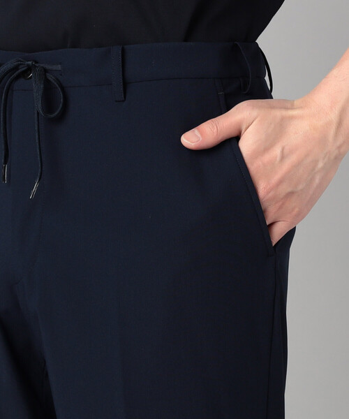 COMME CA MEN（コムサメン）の「【セットアップ対応】福井編み ナイロントリコットジャージー テーパードパンツ（スラックス・メンズ・ネイビー/チャコールグレー・M/L/S/XL）」の11枚目の写真