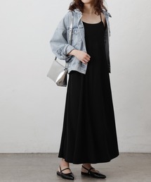 ドレープブロードフレアキャミワンピース