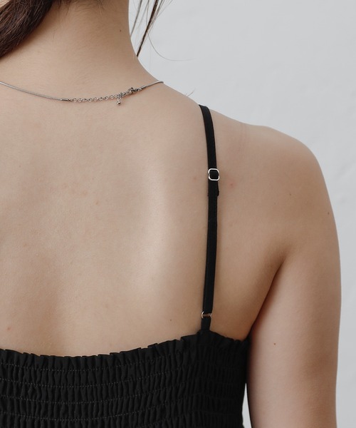 COLONY 2139（コロニートゥーワンスリーナイン）の「ドレープブロードフレアキャミワンピース（ワンピース・レディース・ブラック・FREE）」の7枚目の写真