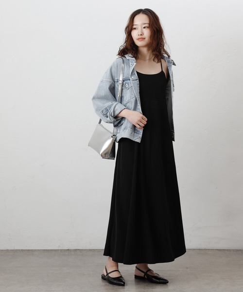 COLONY 2139（コロニートゥーワンスリーナイン）の「ドレープブロードフレアキャミワンピース（ワンピース・レディース・ブラック・FREE）」の13枚目の写真