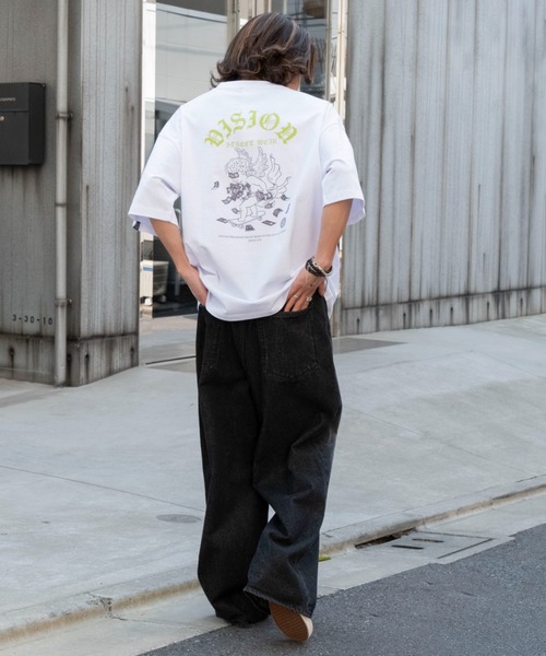 VISION STREET WEAR(ヴィジョンストリートウェア)の「∴WEGO/別注VISIONエンジェルグラフィックT(Tシャツ/カットソー・メンズ・ホワイト/ブラック・MEDIUM/LARGE)」の12枚目の写真