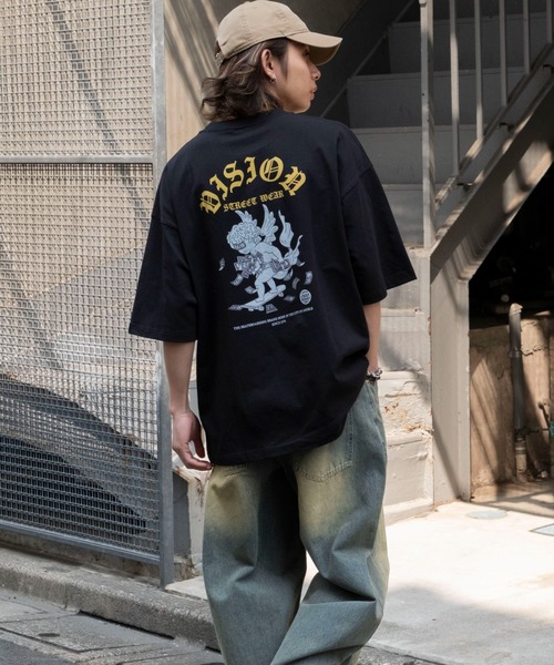 VISION STREET WEAR(ヴィジョンストリートウェア)の「∴WEGO/別注VISIONエンジェルグラフィックT(Tシャツ/カットソー・メンズ・ホワイト/ブラック・MEDIUM/LARGE)」の16枚目の写真