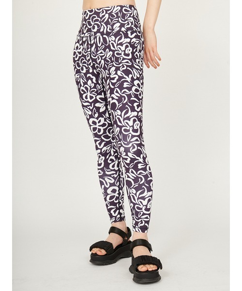 emmi（エミ）の「プルメリアアートレギンス（レギンス/スパッツ・レディース・ネイビー/ホワイト/ライトブルー・0/1）」の3枚目の写真