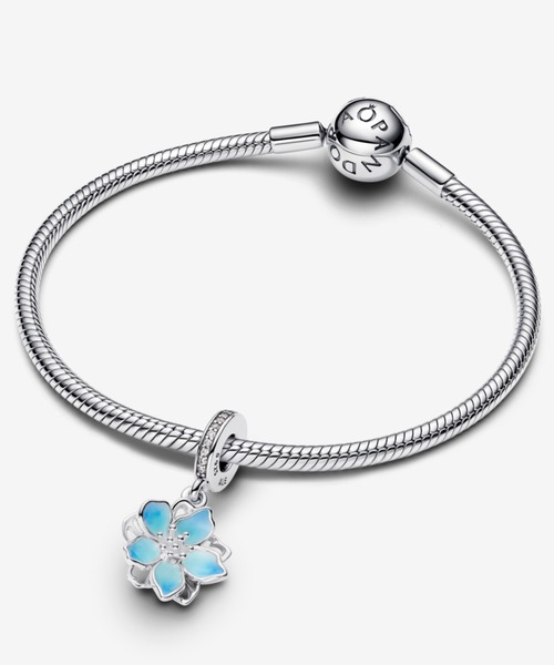 セール】ブルー 桜 シルバー ダングル チャーム（チャーム）｜Pandora