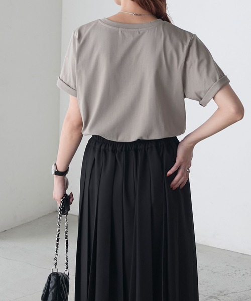 BONLECILL(ボンルシール)の「フラワー刺繍T(Tシャツ/カットソー・レディース・オートミール/ベージュ/ピンク/オフホワイト・FREE)」の17枚目の写真