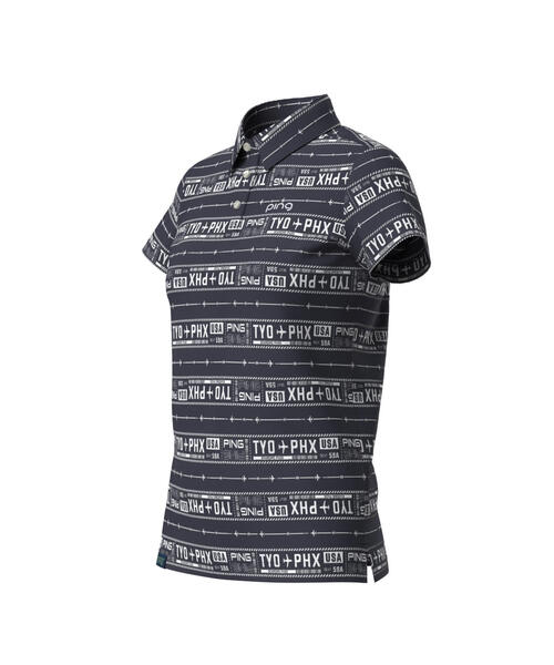 ポロシャツ ポロ 「PING APPAREL」チケット柄ジャガード半袖ポロシャツ 「LADIES LINE」 (LADIES) レディース セール】【PING APPAREL】チケット柄ジャガード半袖ポロシャツ