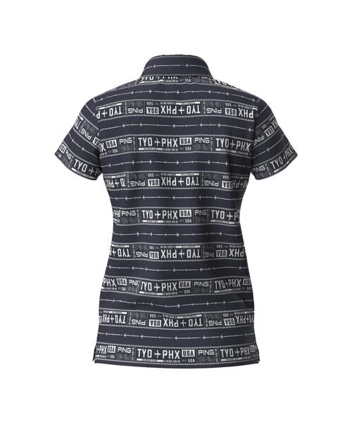 ポロシャツ ポロ 「PING APPAREL」チケット柄ジャガード半袖ポロシャツ 「LADIES LINE」 (LADIES) レディース セール】【PING APPAREL】チケット柄ジャガード半袖ポロシャツ