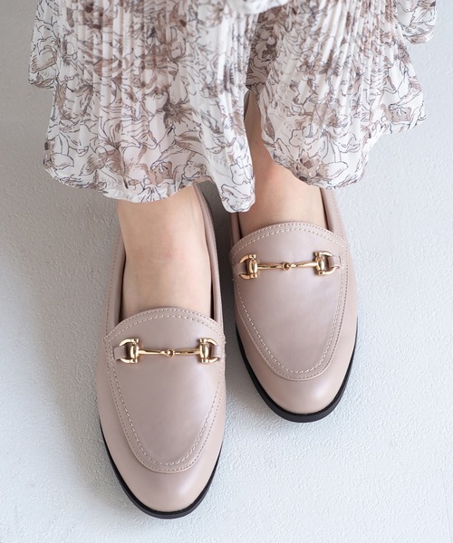 JELLY BEANS（ジェリービーンズ）の「【晴雨兼用】【防水・撥水】【生活防水】【滑りにくい】【雨の日】【通勤靴】【レイン対応】ビットレインローファー(404-59084)JELLY BEANS(ジェリービーンズ)（レインシューズ・レディース・ベージュ系/ブラック/アイボリー/ブラック系その他・22.5/24.5/24/23.5/23）」の5枚目の写真