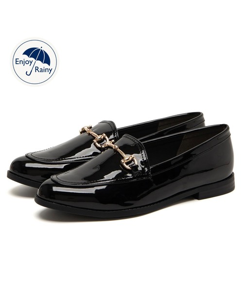 JELLY BEANS（ジェリービーンズ）の「【晴雨兼用】【防水・撥水】【生活防水】【滑りにくい】【雨の日】【通勤靴】【レイン対応】ビットレインローファー(404-59084)JELLY BEANS(ジェリービーンズ)（レインシューズ・レディース・ベージュ系/ブラック/アイボリー/ブラック系その他・22.5/24.5/24/23.5/23）」の7枚目の写真