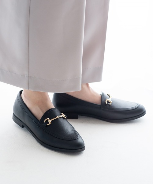 JELLY BEANS（ジェリービーンズ）の「【晴雨兼用】【防水・撥水】【生活防水】【滑りにくい】【雨の日】【通勤靴】【レイン対応】ビットレインローファー(404-59084)JELLY BEANS(ジェリービーンズ)（レインシューズ・レディース・ベージュ系/ブラック/アイボリー/ブラック系その他・22.5/24.5/24/23.5/23）」の11枚目の写真