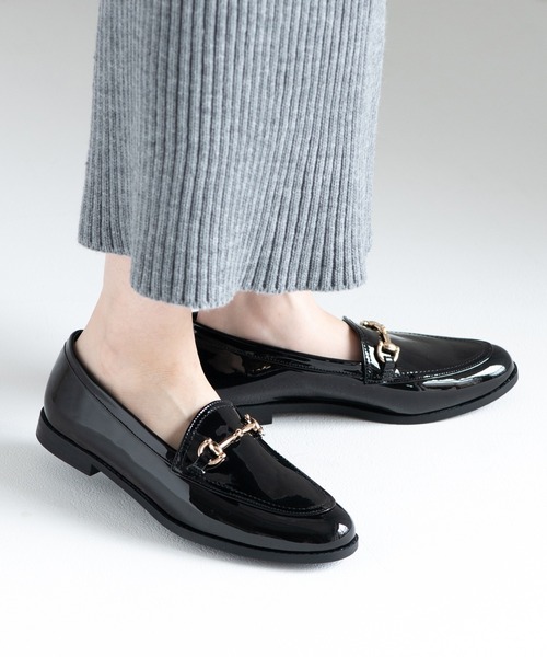 JELLY BEANS（ジェリービーンズ）の「【晴雨兼用】【防水・撥水】【生活防水】【滑りにくい】【雨の日】【通勤靴】【レイン対応】ビットレインローファー(404-59084)JELLY BEANS(ジェリービーンズ)（レインシューズ・レディース・ベージュ系/ブラック/アイボリー/ブラック系その他・22.5/24.5/24/23.5/23）」の12枚目の写真