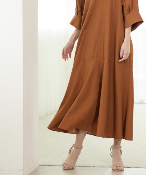 OPAQUE.CLIP（オペークドットクリップ）の「◆キーネックワンピース【洗える】（ワンピース・レディース・ピンク系/キャメル/ブラック・42/38/40）」の15枚目の写真