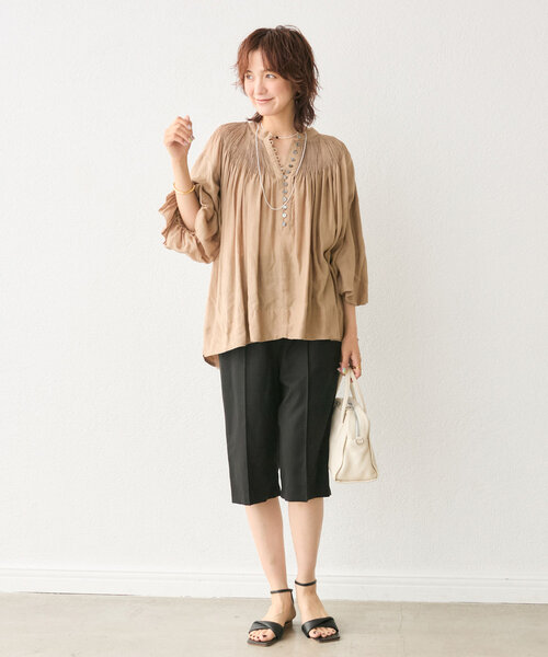 RIVE DROITE（リヴドロワ）の「【上品見え◎】フラッフィーツイストフラットサンダル（サンダル・レディース・ブラック・38/36/37）」の9枚目の写真