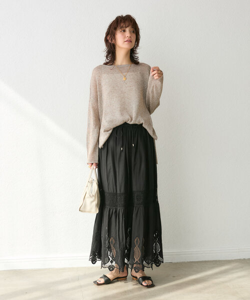 RIVE DROITE（リヴドロワ）の「【上品見え◎】フラッフィーツイストフラットサンダル（サンダル・レディース・ブラック・38/36/37）」の18枚目の写真