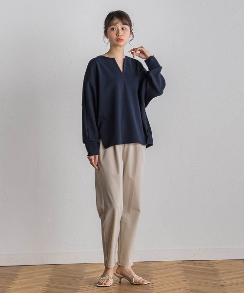 Droite lautreamont（ドロワットロートレアモン）の「【WEB限定】サークルストレッチテーパードパンツ≪洗濯機で洗える≫（その他パンツ・レディース・ブルー/イエロー/ベージュ・M）」の13枚目の写真