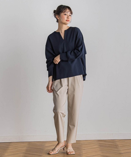 Droite lautreamont（ドロワットロートレアモン）の「【WEB限定】サークルストレッチテーパードパンツ≪洗濯機で洗える≫（その他パンツ・レディース・ブルー/イエロー/ベージュ・M）」の17枚目の写真