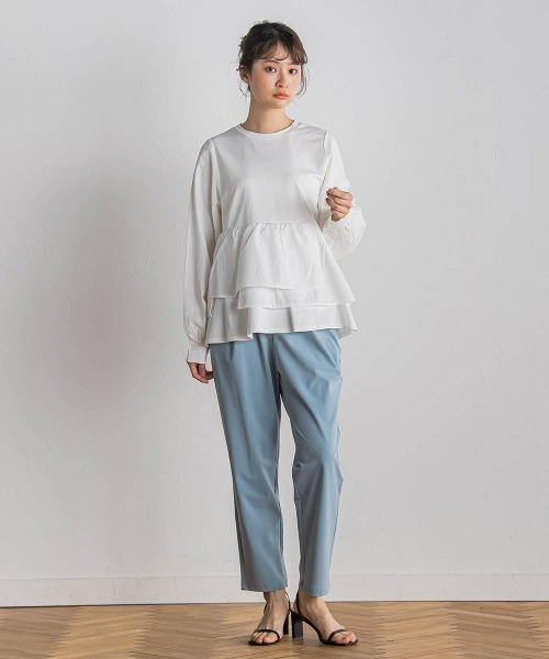 Droite lautreamont（ドロワットロートレアモン）の「【WEB限定】サークルストレッチテーパードパンツ≪洗濯機で洗える≫（その他パンツ・レディース・ブルー/イエロー/ベージュ・M）」の19枚目の写真