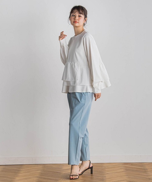 Droite lautreamont（ドロワットロートレアモン）の「【WEB限定】サークルストレッチテーパードパンツ≪洗濯機で洗える≫（その他パンツ・レディース・ブルー/イエロー/ベージュ・M）」の21枚目の写真