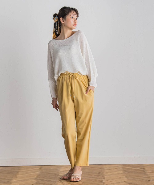 Droite lautreamont（ドロワットロートレアモン）の「【WEB限定】サークルストレッチテーパードパンツ≪洗濯機で洗える≫（その他パンツ・レディース・ブルー/イエロー/ベージュ・M）」の5枚目の写真