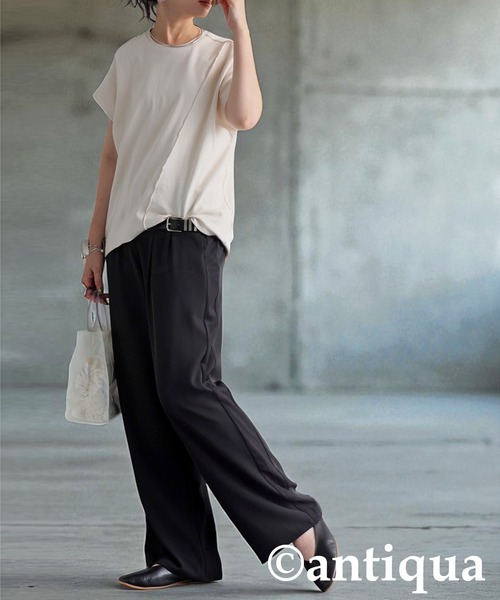 antiqua(アンティカ)の「サイドチュール切替パンツ(その他パンツ・レディース・ブラック/チャコールグレー・LARGE/MEDIUM)」の9枚目の写真