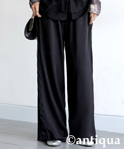 antiqua(アンティカ)の「サイドチュール切替パンツ(その他パンツ・レディース・ブラック/チャコールグレー・LARGE/MEDIUM)」の15枚目の写真