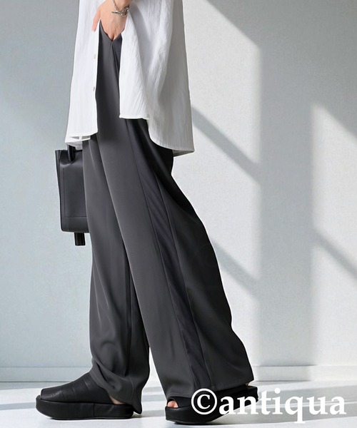 antiqua(アンティカ)の「サイドチュール切替パンツ(その他パンツ・レディース・ブラック/チャコールグレー・LARGE/MEDIUM)」の19枚目の写真