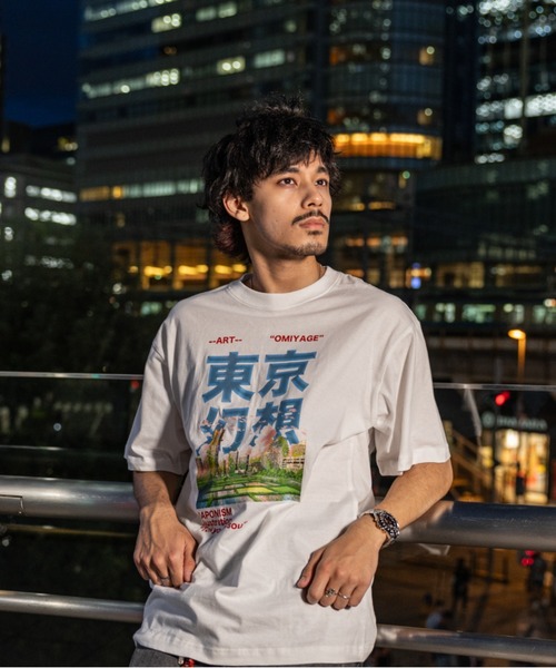 NEW JAPONICA(ニュージャポニカ)の「東京幻想 半袖Tシャツ(Tシャツ/カットソー・メンズ・グリーン/ブルー/ホワイト/ブラック/レッド・LARGE/X-LARGE)」の1枚目の写真