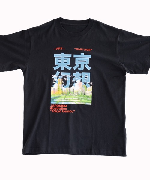 NEW JAPONICA(ニュージャポニカ)の「東京幻想 半袖Tシャツ(Tシャツ/カットソー・メンズ・グリーン/ブルー/ホワイト/ブラック/レッド・LARGE/X-LARGE)」の2枚目の写真