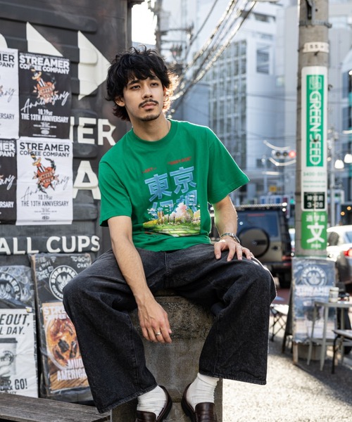 NEW JAPONICA(ニュージャポニカ)の「東京幻想 半袖Tシャツ(Tシャツ/カットソー・メンズ・グリーン/ブルー/ホワイト/ブラック/レッド・LARGE/X-LARGE)」の9枚目の写真
