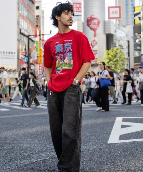 NEW JAPONICA(ニュージャポニカ)の「東京幻想 半袖Tシャツ(Tシャツ/カットソー・メンズ・グリーン/ブルー/ホワイト/ブラック/レッド・LARGE/X-LARGE)」の12枚目の写真