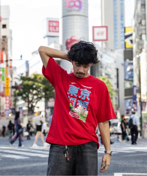 NEW JAPONICA(ニュージャポニカ)の「東京幻想 半袖Tシャツ(Tシャツ/カットソー・メンズ・グリーン/ブルー/ホワイト/ブラック/レッド・LARGE/X-LARGE)」の13枚目の写真