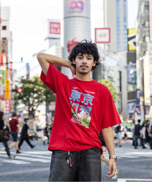 NEW JAPONICA(ニュージャポニカ)の「東京幻想 半袖Tシャツ(Tシャツ/カットソー・メンズ・グリーン/ブルー/ホワイト/ブラック/レッド・LARGE/X-LARGE)」の14枚目の写真