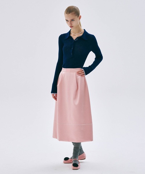 Mardi Mercredi(マルディメクルディ)の「RIBBED KNIT SLIMFIT TOP / リブニット スリム フィット トップ(ニット/セーター・レディース・ライトブルー/ピンク/チャコール/ネイビー・FREE)」の20枚目の写真