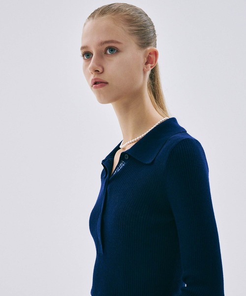 Mardi Mercredi(マルディメクルディ)の「RIBBED KNIT SLIMFIT TOP / リブニット スリム フィット トップ(ニット/セーター・レディース・ライトブルー/ピンク/チャコール/ネイビー・FREE)」の22枚目の写真