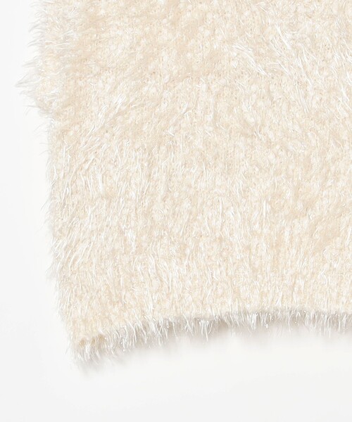 B:MING by BEAMS（ビーミングバイビームス）の「ラメニット ベスト（ベスト・レディース・チャコールグレー/オフホワイト・ONE SIZE）」の9枚目の写真