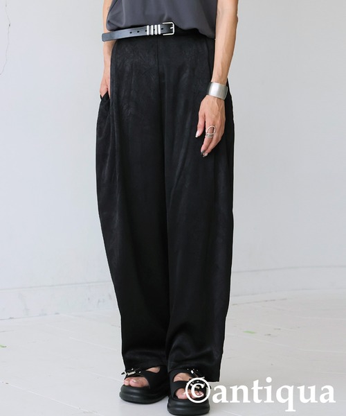 antiqua(アンティカ)の「マットサテンパンツ(その他パンツ・レディース・グリーン系その他/ブラック・ONESIZE)」の5枚目の写真