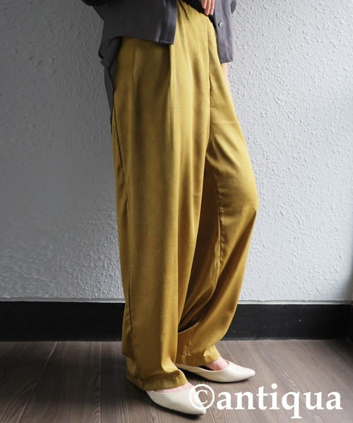 antiqua(アンティカ)の「マットサテンパンツ(その他パンツ・レディース・グリーン系その他/ブラック・ONESIZE)」の8枚目の写真