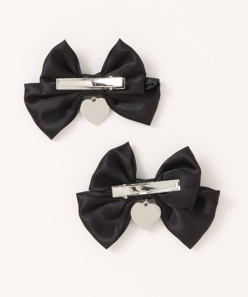 Hauls（ハウルズ）の「双子ちゃんおリボンクリップ（バレッタ/ヘアクリップ・レディース・ブラック/ホワイト・F）」の3枚目の写真