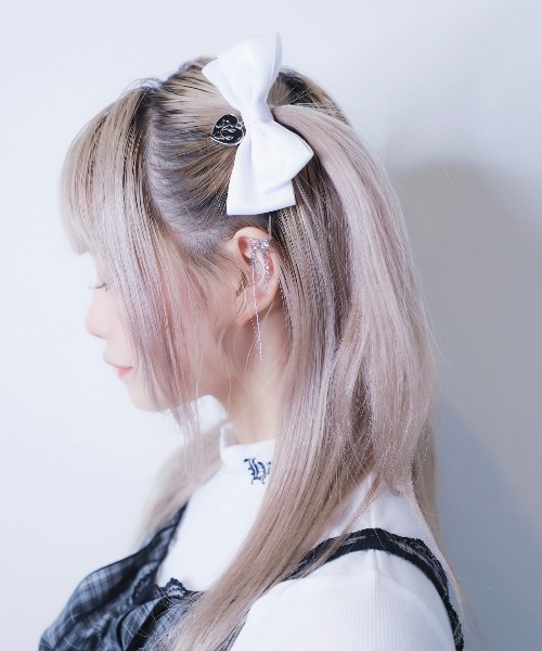 Hauls（ハウルズ）の「双子ちゃんおリボンクリップ（バレッタ/ヘアクリップ・レディース・ブラック/ホワイト・F）」の6枚目の写真