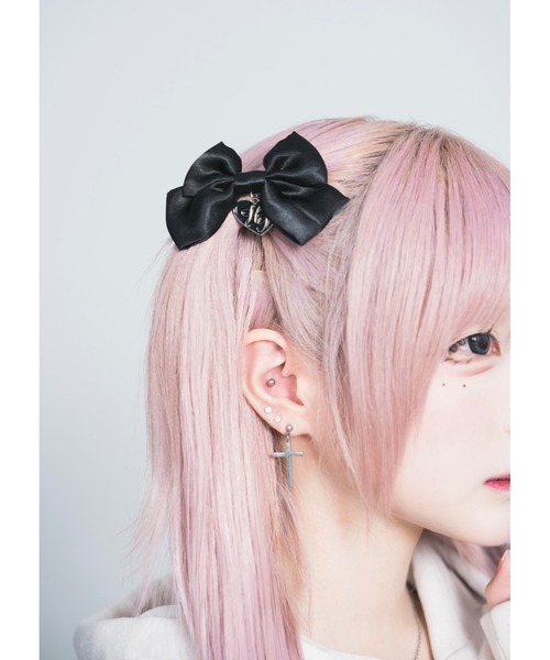 Hauls（ハウルズ）の「双子ちゃんおリボンクリップ（バレッタ/ヘアクリップ・レディース・ブラック/ホワイト・F）」の7枚目の写真