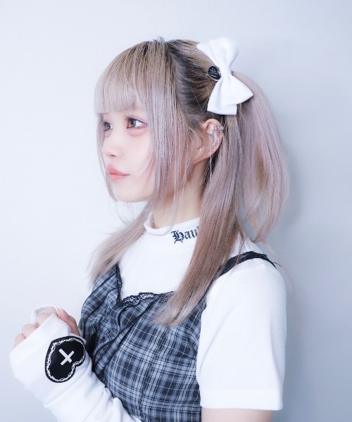 Hauls（ハウルズ）の「双子ちゃんおリボンクリップ（バレッタ/ヘアクリップ・レディース・ブラック/ホワイト・F）」の4枚目の写真